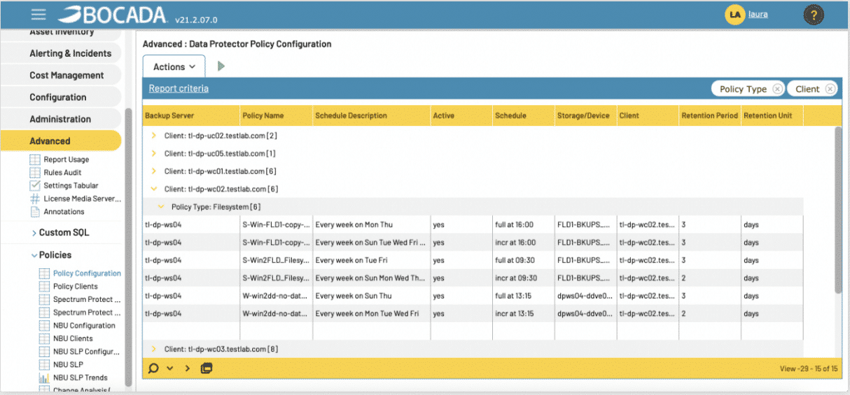 Data Resiliency Checklist - Backup Policy Configuration