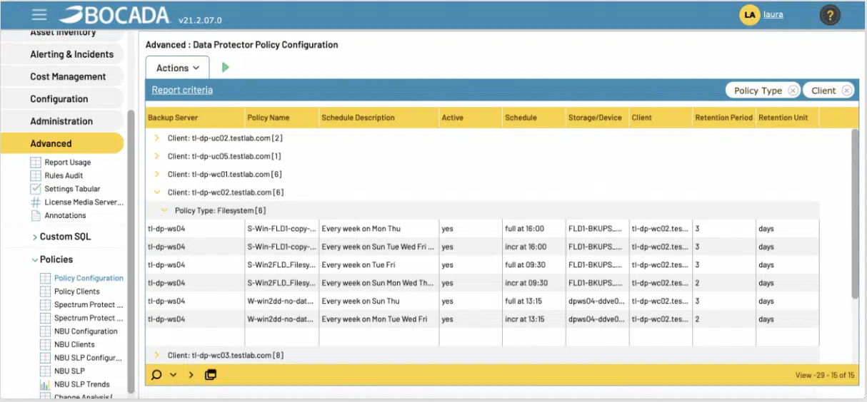 Data Resiliency Checklist - Backup Policy Configuration