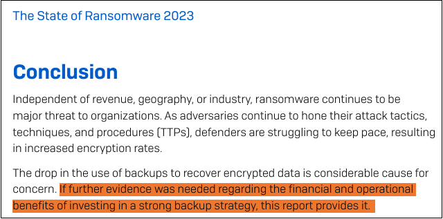 Sophos State of Ransomware Conclusion